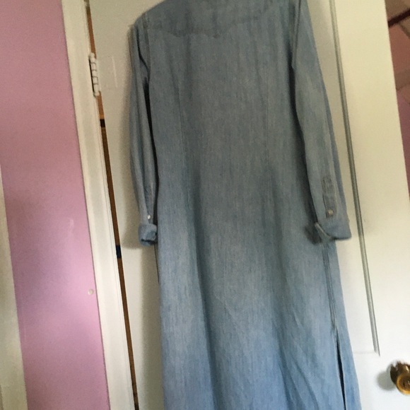 Polo Ralph Lauren Denim Midi/Maxi classic Western Dress  size 10 - Picture 2 of 8